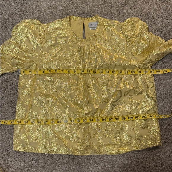 Saylor Vintage Metallic Gold Blouse - Picture 13 of 15